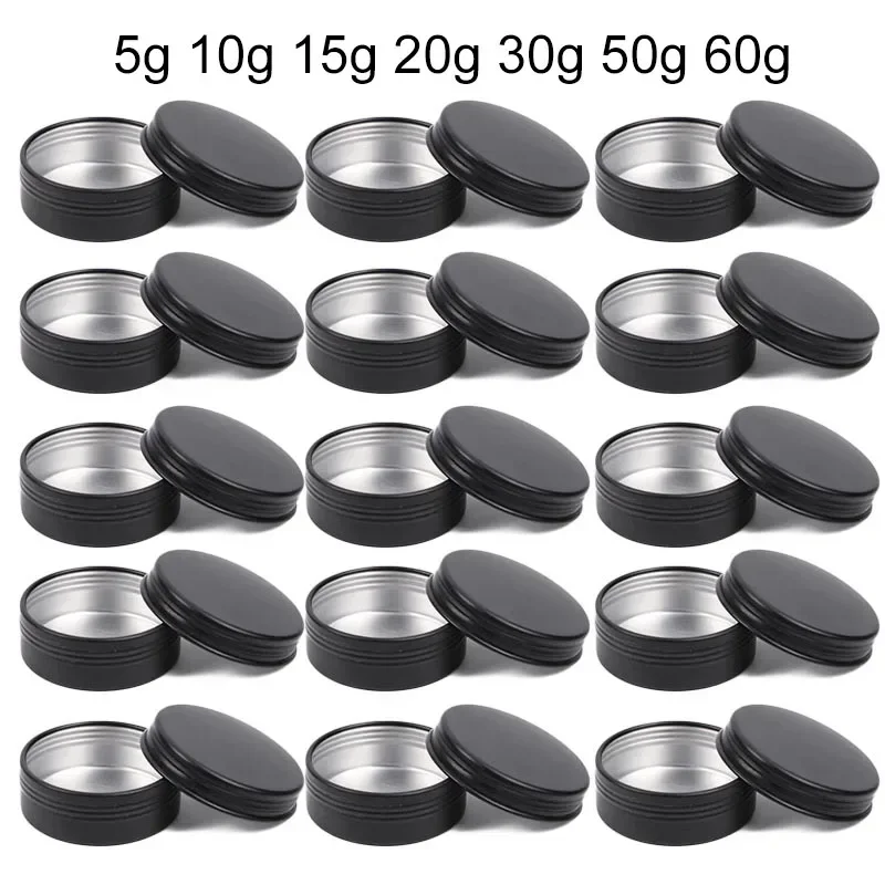 Black Tin Candle - 50Pcs Schwarz Leere Kerze Gläser mit