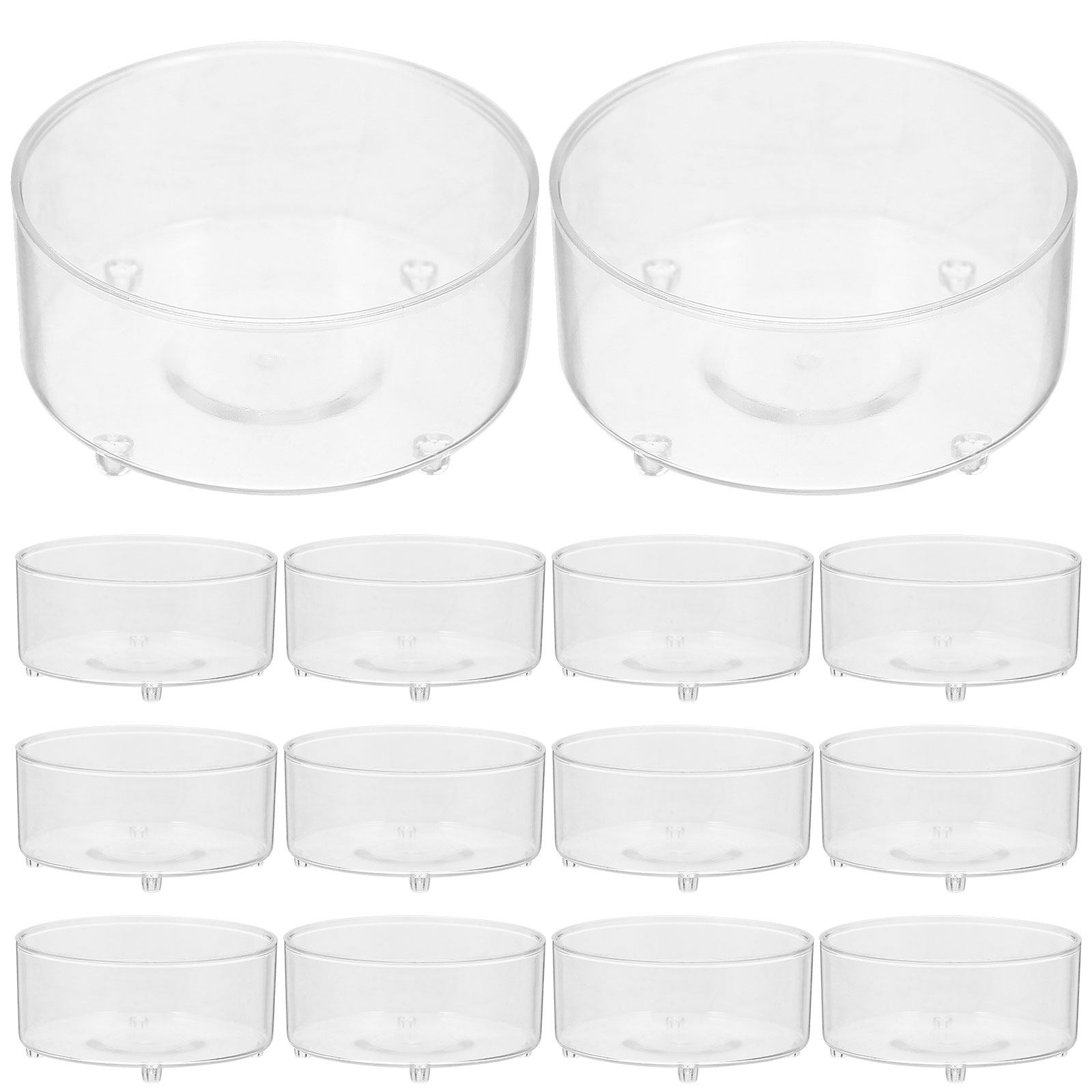 Candle Making Supplies Usa - 50 Stück Plastikbecher für Teelichter, durchsichtige,
