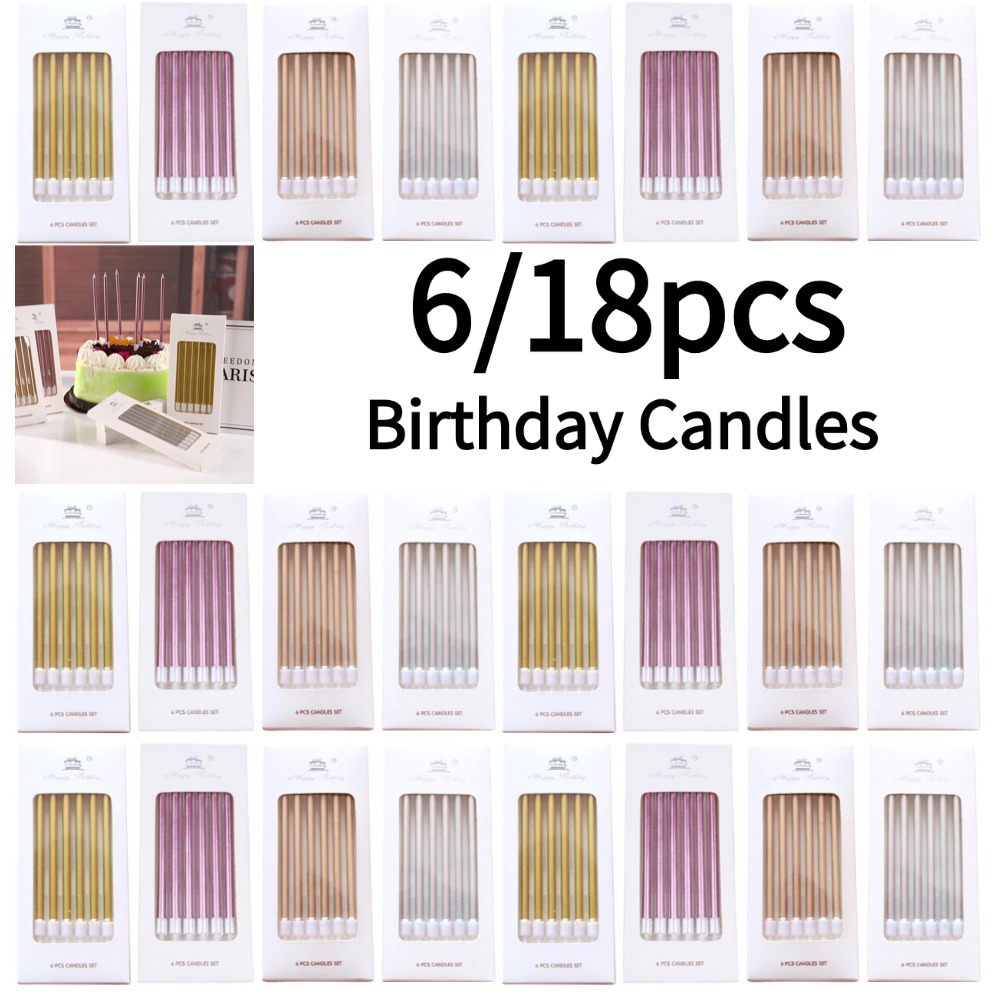 Candle Supplies Usa - 6/18 Stück Metall Gold Silber Geburtstagskerzen