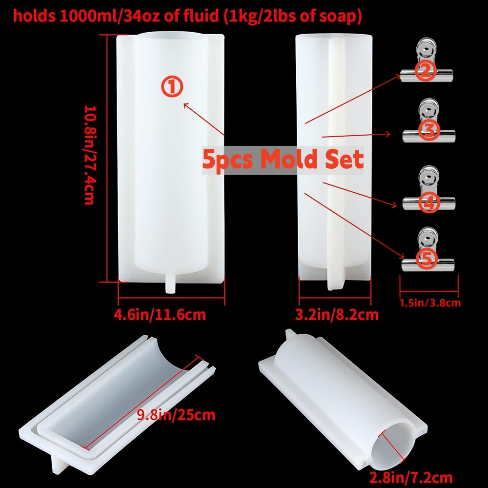 Große Zylinder-Seifenform mit  – Candle Supplies In Bulk Bewertung und Preis