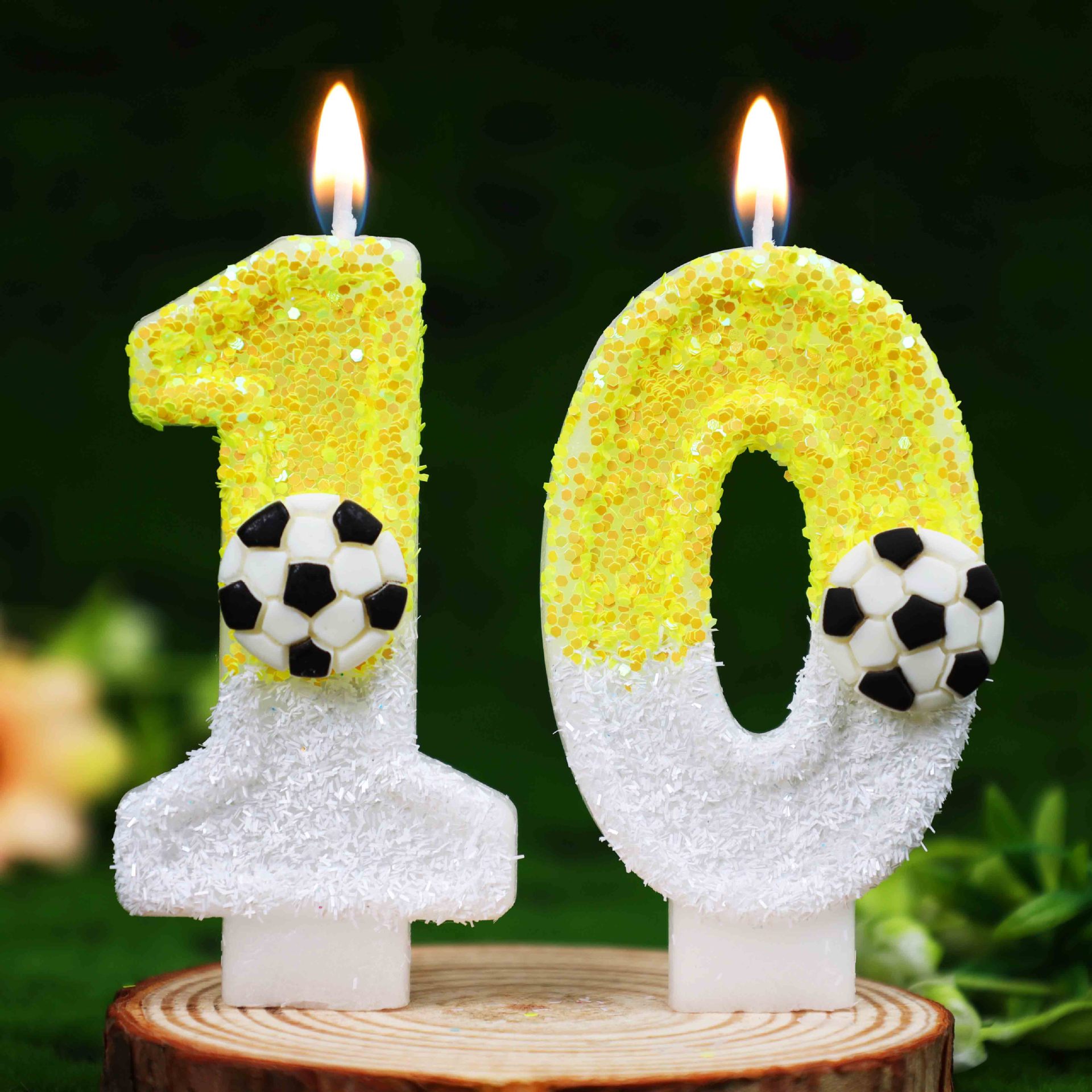 Gelb-Weiße Pailletten Sport Fu – Candle Supplies Usa Bewertung und Preis